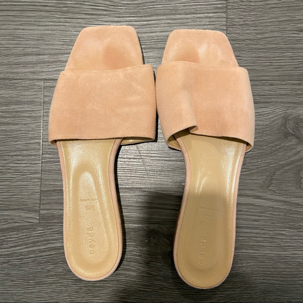 Aeyde Pink Suede Sandal Slide size 37.5